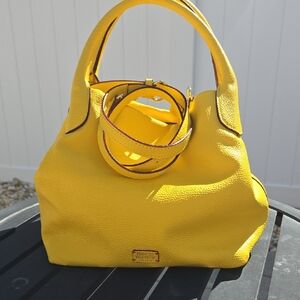 Francesco Biasia Yellow Shoulder Bag